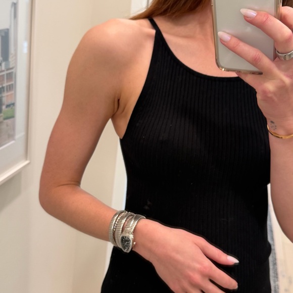 Mango Black Ribbed Dress - Picture 3 of 3